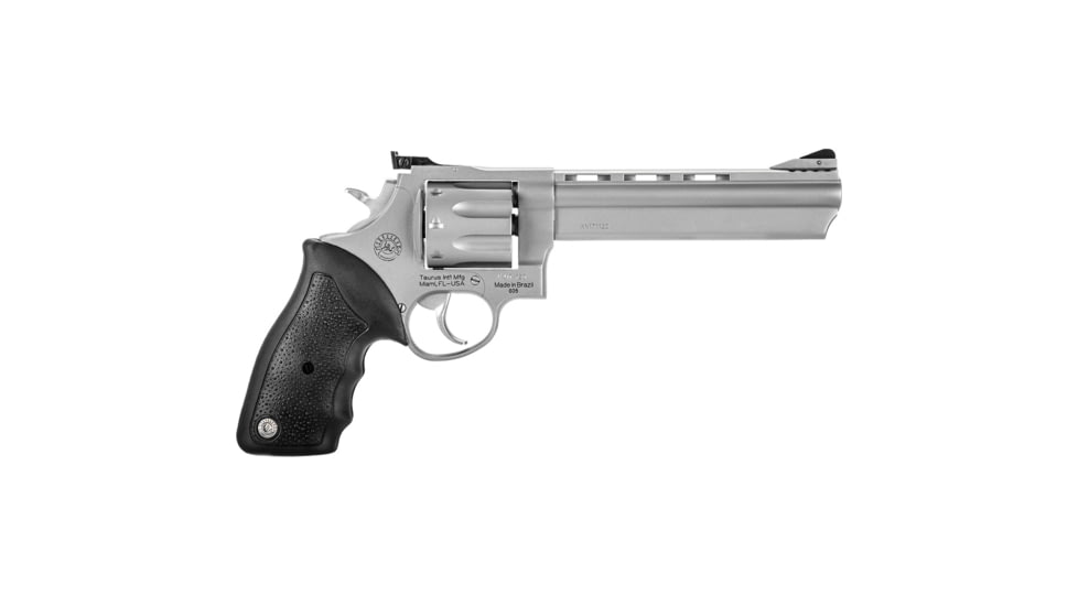 Taurus 608 Revolver, .357 Magnum/.38 Special, 6.5in Barrel, X-Large, Adjustable, Stainless Frame, Rubber Grip, 8 Round Cylinder, 2-608069
