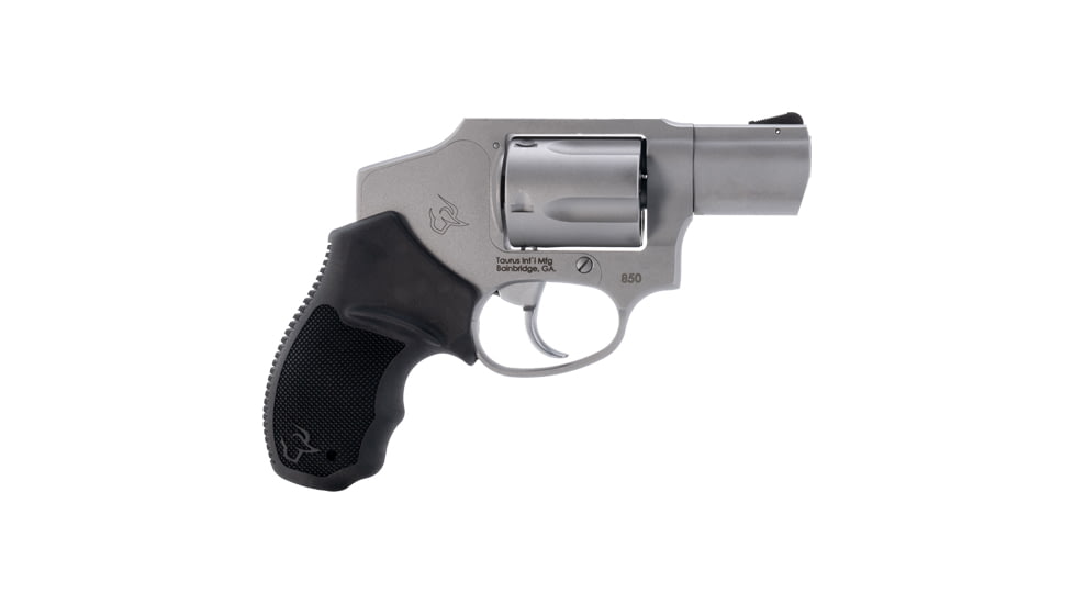 Taurus 850 Revolver, .38 Special, 2in Barrel, Fixed, Stainless Frame, Rubber Grip, 5 Round Cylinder, 2-850129