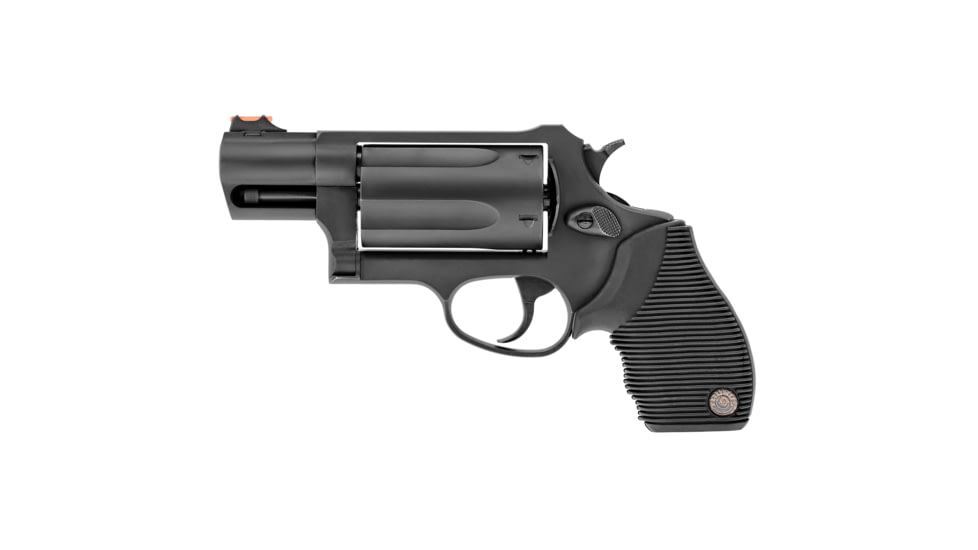 Taurus Judge PD Revolver, .45 Long Colt/.410 Bore, 2.5in Barrel, X-Large, Fixed Sight, Black Frame, Rubber Grip, 5 Round Cylinder, 2441031TC