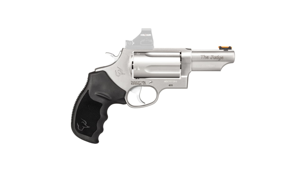 Taurus Judge TORO Revolver, .45 Long Colt/.410 Bore, 3in Barrel, Fixed, Stainless Frame, Rubber Grip, 5 Round Cylinder, 24410P39T