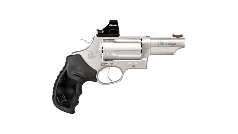 Taurus Judge TORO Revolver, .45 Long Colt/.410 Bore, 3in Barrel, Fixed, Stainless Frame, Rubber Grip, 5 Round Cylinder, 24410P39T