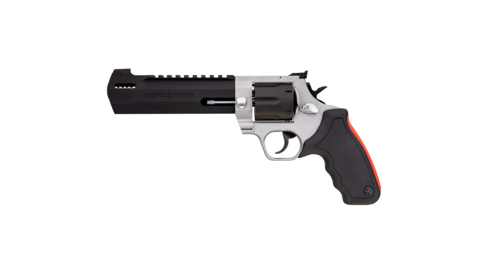 Taurus Raging Hunter Revolver, .44 Remington Magnum, 6.75in Barrel, Large, Adjustable, Stainless Frame, Rubber Grip, 6 Round Cylinder, 2440065RH