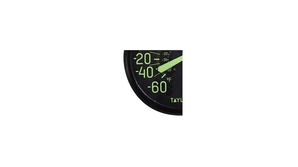 Taylor Indoor/Outdoor Glow-in-the-Dark Thermometer, Black, 13.25, 5267459