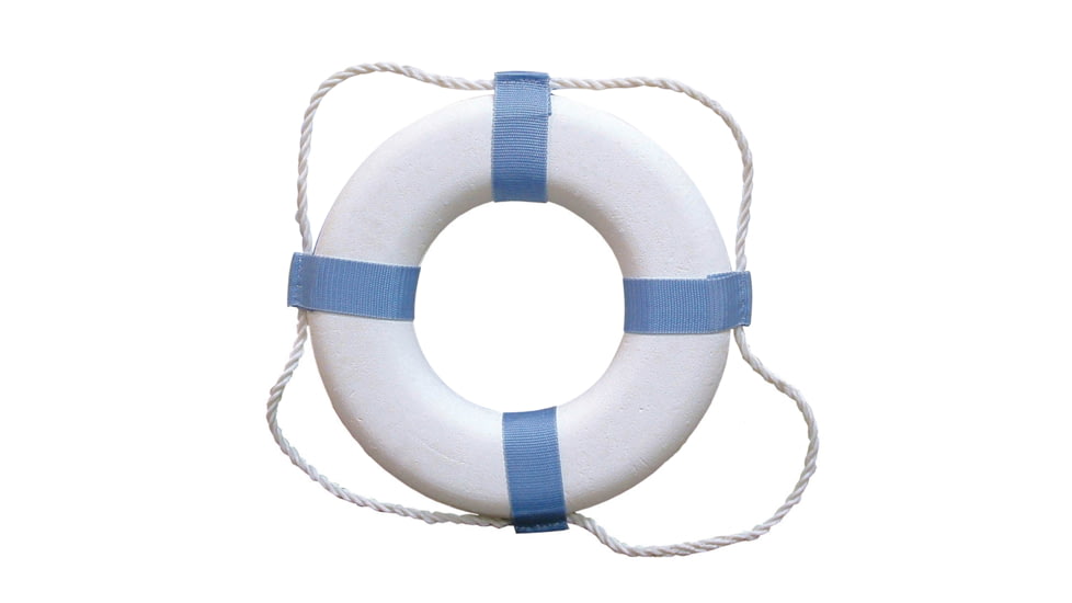 Taylor Made Decorative Ring Buoy - 24" - White/Blue - Not USCG Approved 65020