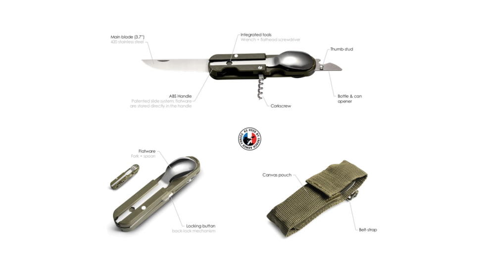 TB Outdoor French Army Camp Knife Black