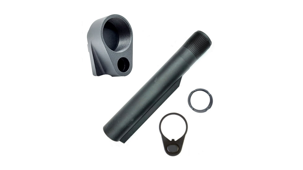 Tdi Arms AK M4 Stock Adapter For Yugo M70, NPAP &amp; OPAP + MIL Std Tube + Castle Nut + QD Plate, Black, SA-M70T