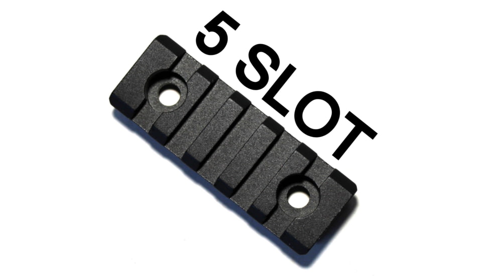 Tdi Arms Picatinny Tactical Rail w/ MLOK Interface, Aluminum, 5 Slots, Black, Small, MLOK-R5