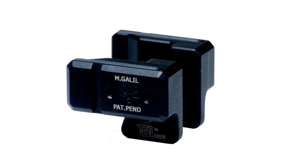 Tdi Arms Side by Side Twin Picatinny Rail Mini Galil, Black, Black, Small TPR17