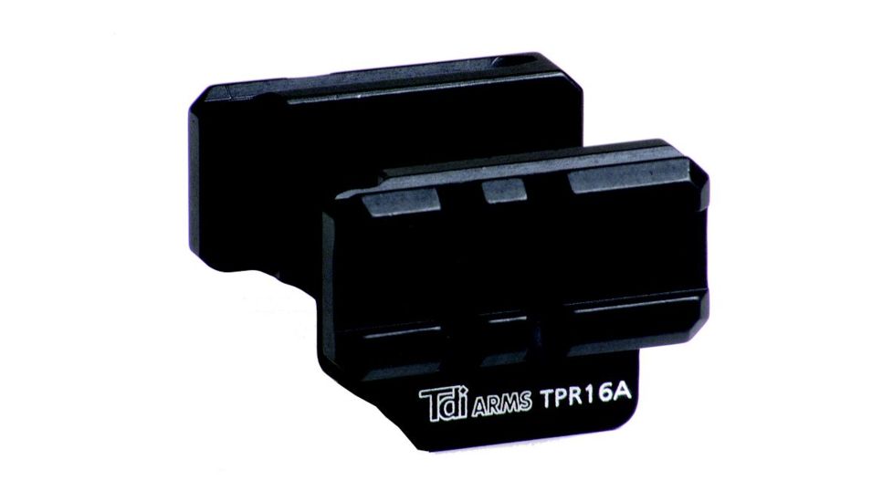 Tdi Arms Side by Side Twin Picatinny Rail P90, Black, Black, Small TPR16