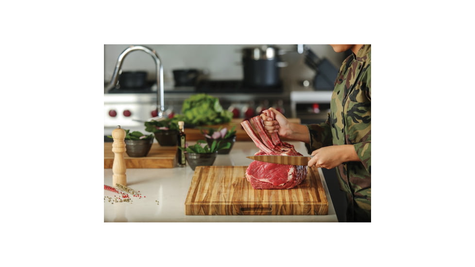 Teak Haus 15lb Traditional Carving Board w/ Juice Canal, 24in x 18in x 1.5in, 15lb, 108