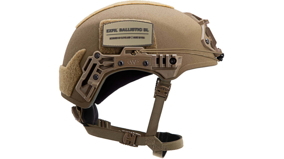 Team Wendy EXFIL Ballistic SL Helmet LED Left Eye Dominant Retention, Coyote Brown, Medium/Large, 76-31S-E31-L