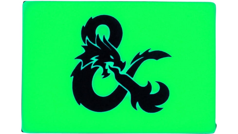 TEC Accessories BEACON Patch, 3in X 2in X 0.19in, Proprietary Embrite Compound Construction, Hook And Loop Backing, Dungeons &amp; Dragons Artwork, Glows Green In The Dark, EMP-007-G