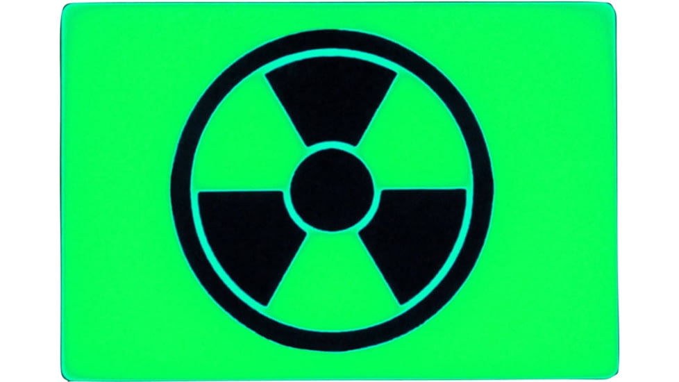 TEC Accessories BEACON Patch, 3in X 2in X 0.19in, Proprietary Embrite Compound Construction, Hook And Loop Backing, Radioactive Artwork, Glows Green In The Dark, EMP-003-G