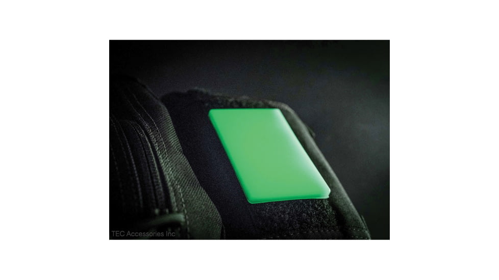 TEC Accessories Embrite Beacon Morale Patch, 2in X 3in X 0.19in, Hook And Loop Attachment, Green, EMP-001-G
