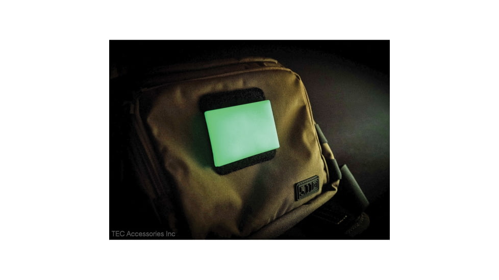TEC Accessories Embrite Beacon Morale Patch, 2in X 3in X 0.19in, Hook And Loop Attachment, Green, EMP-001-G