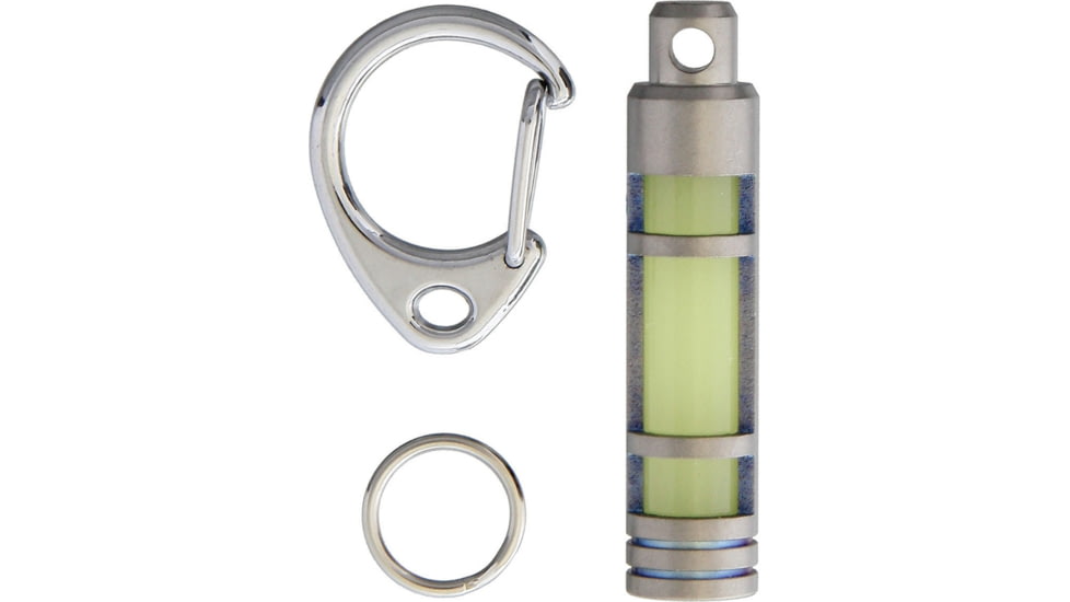 TEC Accessories Embrite Glow Fob Tiium, 1.5, Titanium Housing, Embrite Technology Glows Up To 12 Hours When Exposed To Sunlight/Uv Light, Indoor/Outdoor Use, Keyring, T3-SB-NAT-EG