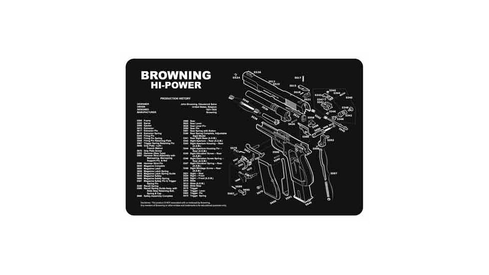 Tekmat Armorers Bench Mat 11''x17'' Browning Hi-power
