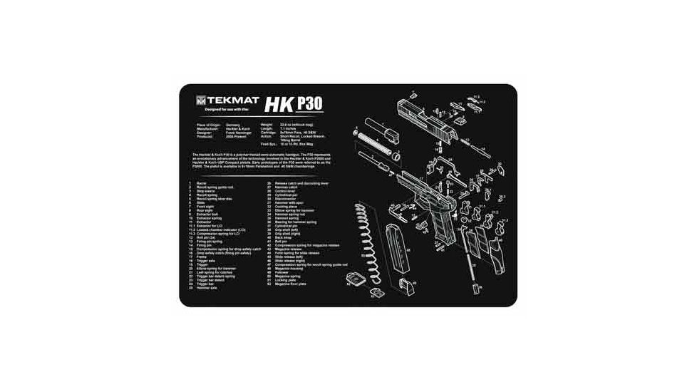 Tekmat Armorers Bench Mat 11''x17'' Heckler &amp; Koch P30