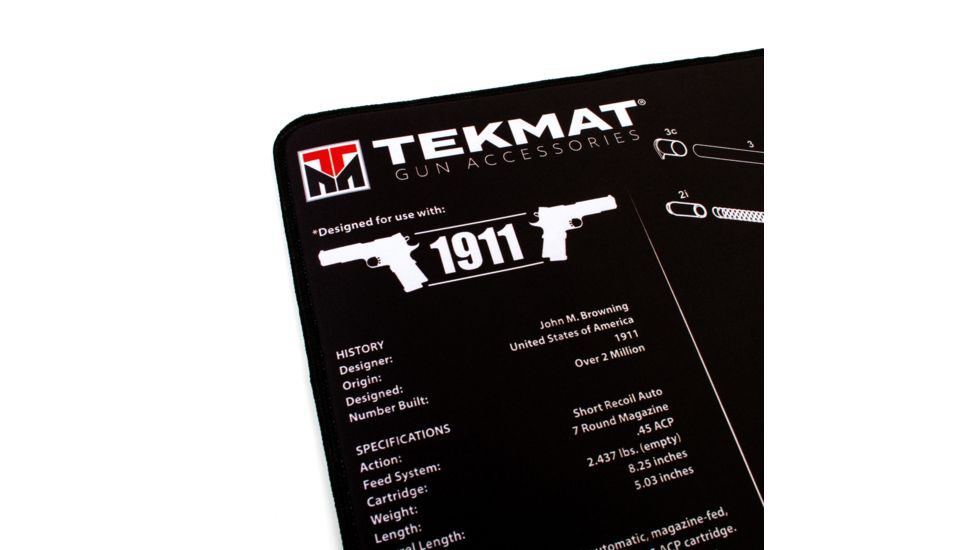 Tekmat Armorers Bench Mat Ultra 15x20 1911 Black