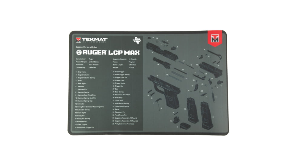 TekMat Cleaning Mat, Ruger LCP MAX, TEK-R17-RUGER-LCPMAX