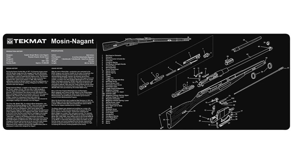 USED TekMat Mosin Nagant -Gun Cleaning Mat, TEK-R36-MOSIN, EDEMO1, Condition Parts Only/Salvage, Defective