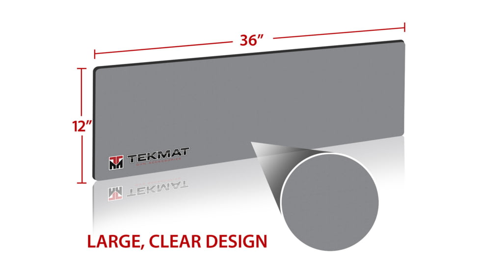 TekMat Logo Gun Cleaning Mat, 36in, Grey, TEK-R36-TMLOGO-GY