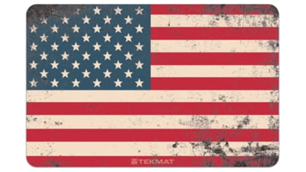 TekMat American Flag Gun Cleaning Mat, Red/White/Blue, Rubber, 11 x 17in, TEKR17USFLAG01