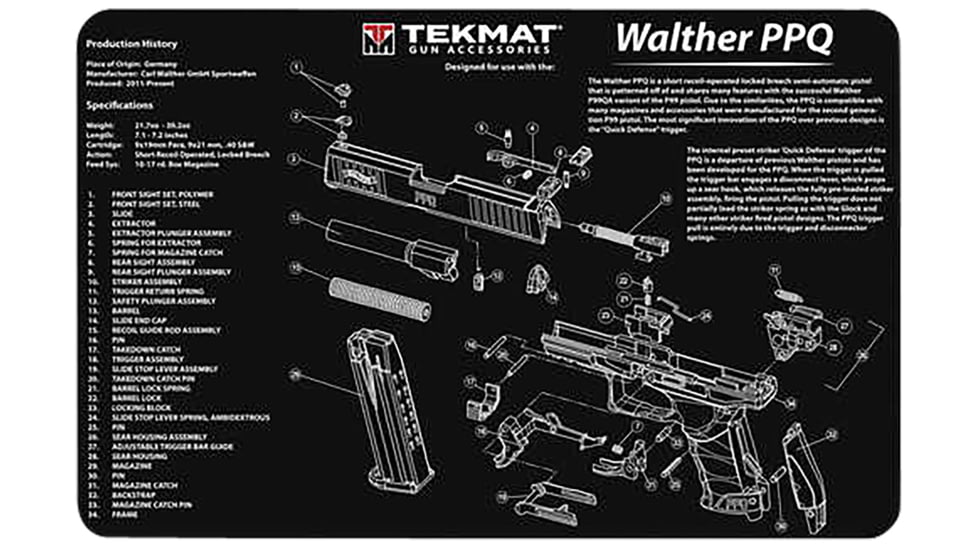 TekMat TEKR17WALQ5SF Walther Q5 SF Cleaning Mat