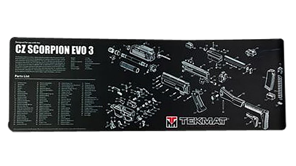 TekMat TEKR36CZSCORPION CZ Scorpion EVO 3 Cleaning Mat Black/Gray Thermoplastic