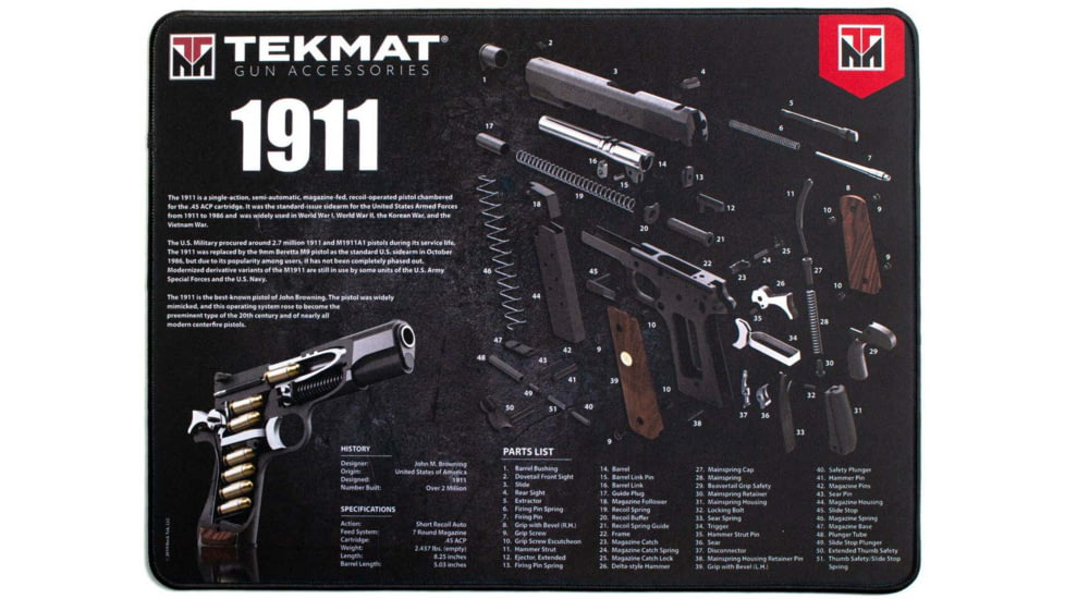 TekMat Ultra 20 - 1911 3D Gun Cleaning Mat, TEK-20-1911-3D