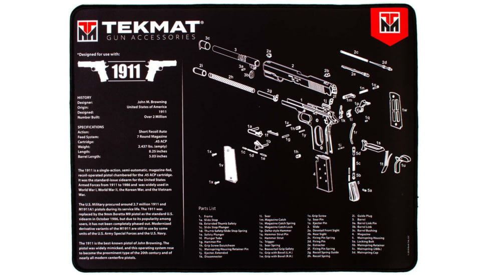 TekMat Ultra 20 - 1911 Gun Cleaning Mat, TEK-20-1911