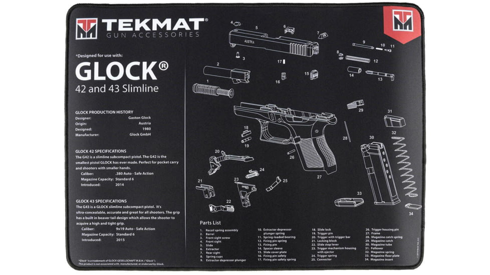 TekMat Ultra 20 Glock 42-43, TEK-R20-GLOCK-42-43