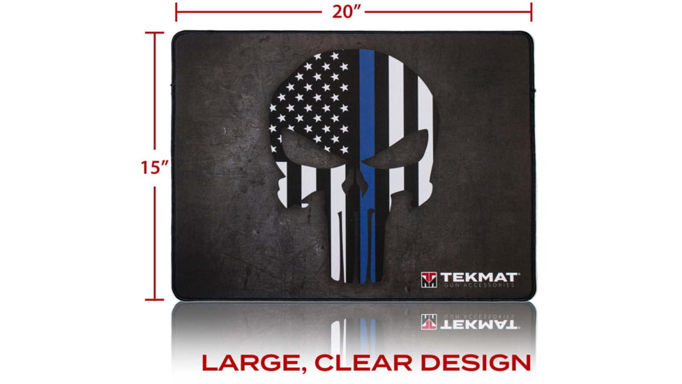 TekMat Ultra 20 - Punisher Blueline Gun Cleaning Mat, Punisher Blueline, TEK-20-PUNISHER-BL