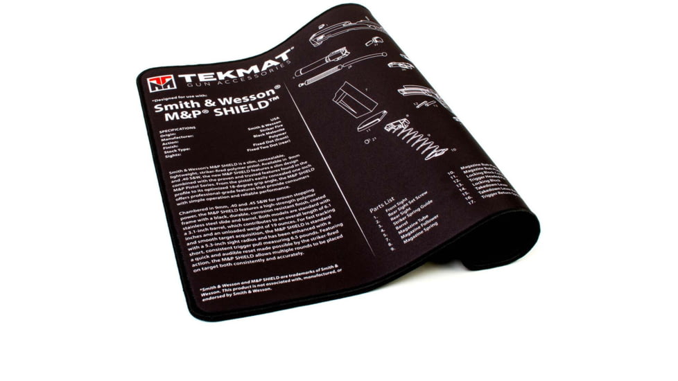 TekMat Ultra 20 - Smith and Wesson MP Shield Gun Cleaning Mat, Black, TEK-20-SW-MP-SHIELD