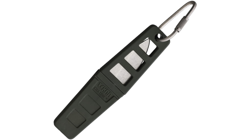 Tekna Xtra Edge OD Fixed Blade Knife, 3.5in Overall, 1.38in Satin 420HC Stainless Steel Blade, OD Green Teknalon CFTRP Handle/Sheath, TEK-XE-G