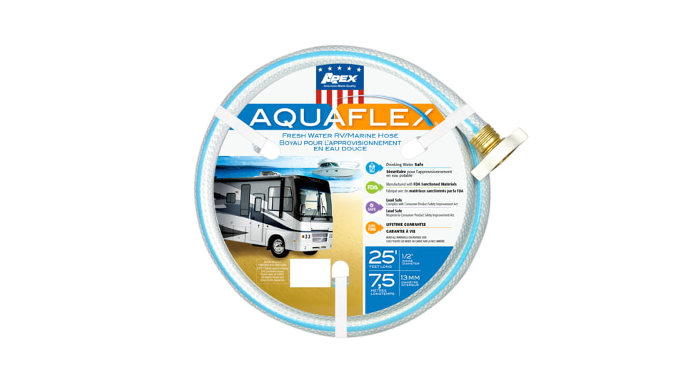 Teknor Apex Aquaflex Rv/Marine Hose - 1/2in x 25ft, White, 7503-25
