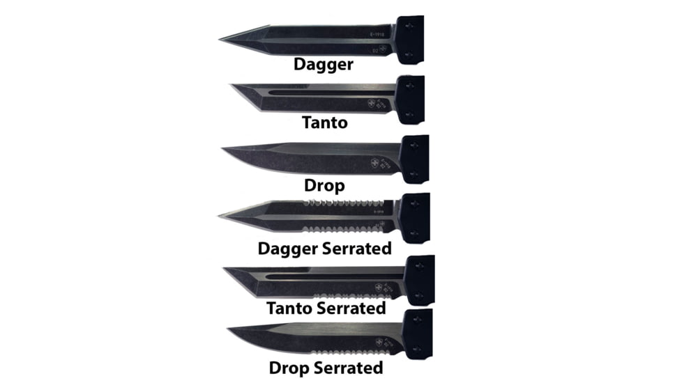 Templar Knife Premium Lightweight Slim US Flag OTF Knife, 3.25in, Drop, Serrated, Black D2, MA-US-62-1