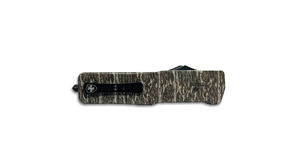 Templar Knife Premium Weighted Small Zinc Mossy Oak OTF Knife, 3in, Dagger, Black D2, Mossy Oak Bottomland Handle, SZ-MOB-12-1