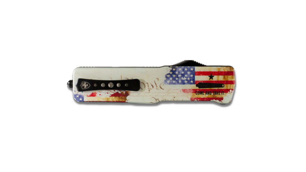 Templar Knife Premium Weighted We The People OTF Knife, 3.55in, Drop, Black D2, LZ-WTP-32-1
