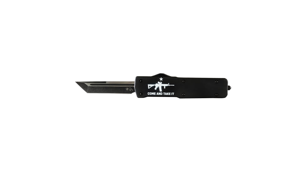 Templar Knife Gen II Small Come And Take It AR OTF Knife, 2.75in, Tanto, Black, S-AR15-23-1