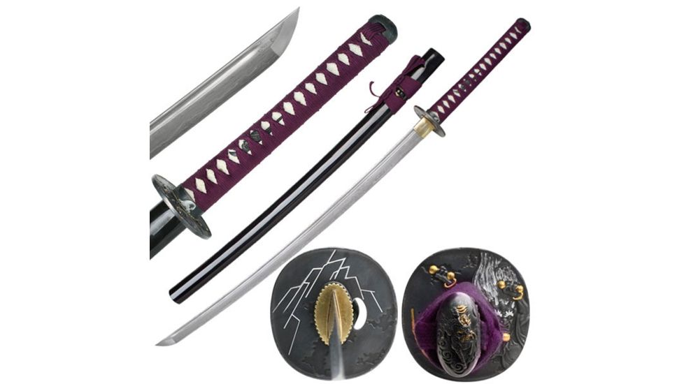 Ten Ryu Fixed Blade, 40.5in, Carbon Steel Blade, Real Ray Skin Handle MC-3056