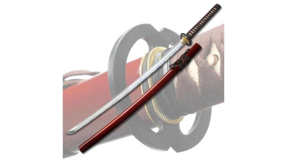 Ten Ryu Fixed Blade, 40in, Carbon Steel Blade, Black Cord Wrapped Handle TR-001RD