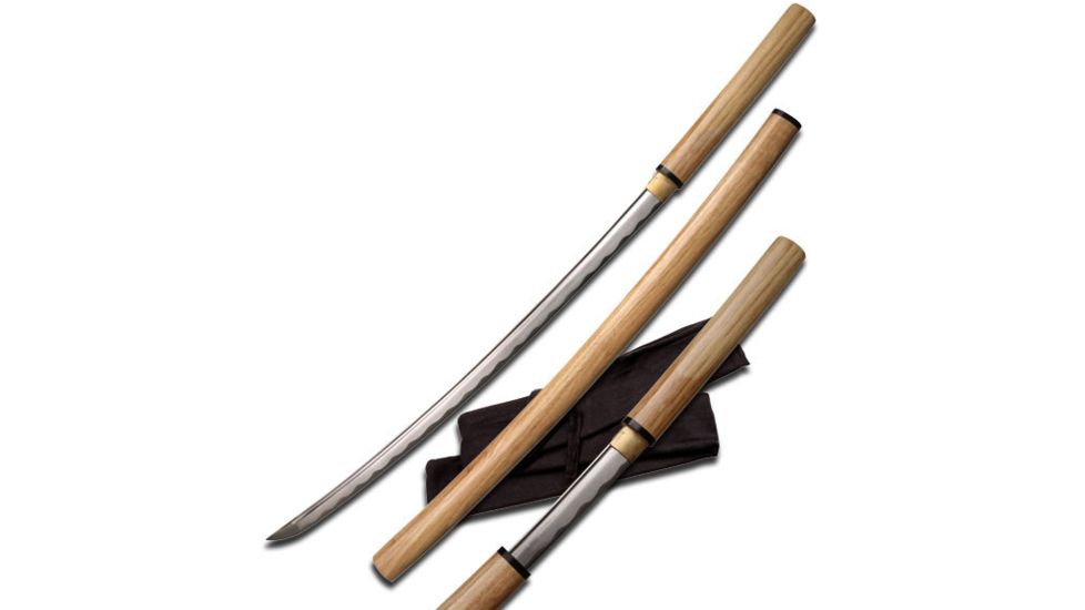 Ten Ryu Fixed Blade, 41in, Carbon Steel Blade, Natural Wood Handle TR-025WD