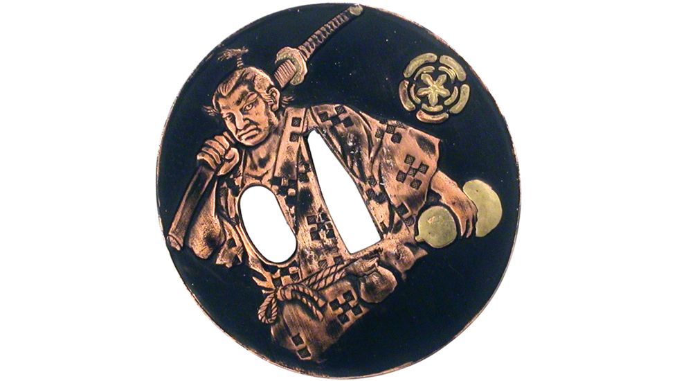 Ten Ryu Nobunaga Katana, Hand Forged, Iron Wrapped High Quality Carbon Steel 10 3/4in Blade, Wood Saya With Deep Black Lacquered Finish, MC-3032