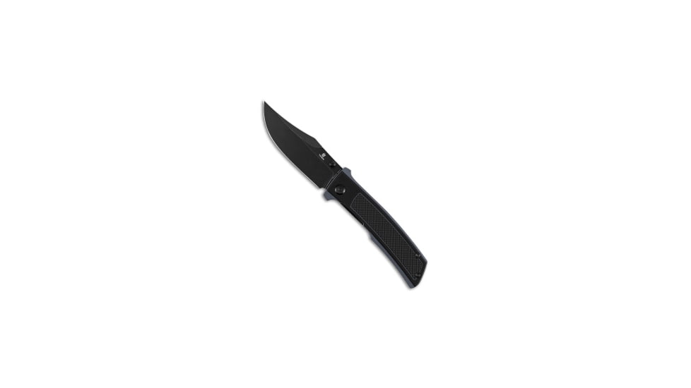 Tenable Knives Tenable Bison Liner Lock Knife Black &amp; Gray Frag G-10 3.2" Black SW, Black/Gray, Nitro-V, adult, BHQ-233335