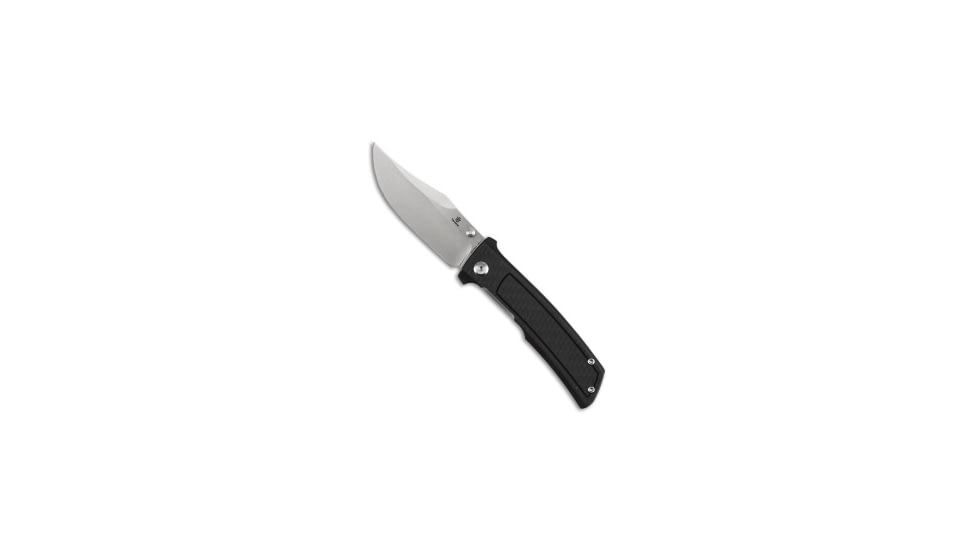 Tenable Knives Tenable Bison Liner Lock Knife Twill Carbon Fiber &amp; G-10 3.2" SW, Black, Nitro-V, adult, BHQ-233337