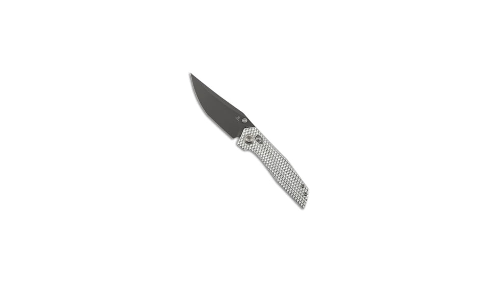 Tenable Knives Tenable Deadite Crossbar Lock Knife Silver Aluminum 3.5" Gray TiCN, Silver, 14C28N, adult, BHQ-236318