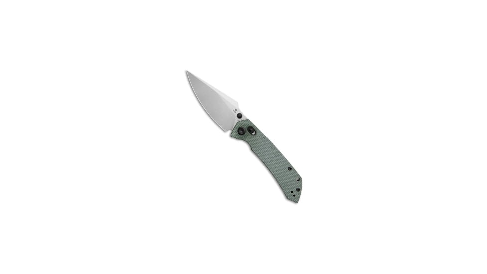 Tenable Knives Tenable Fenrir Crossbar Lock Knife Green Micarta 3.4" Stonewash, Green, Nitro-V, adult, BHQ-221164
