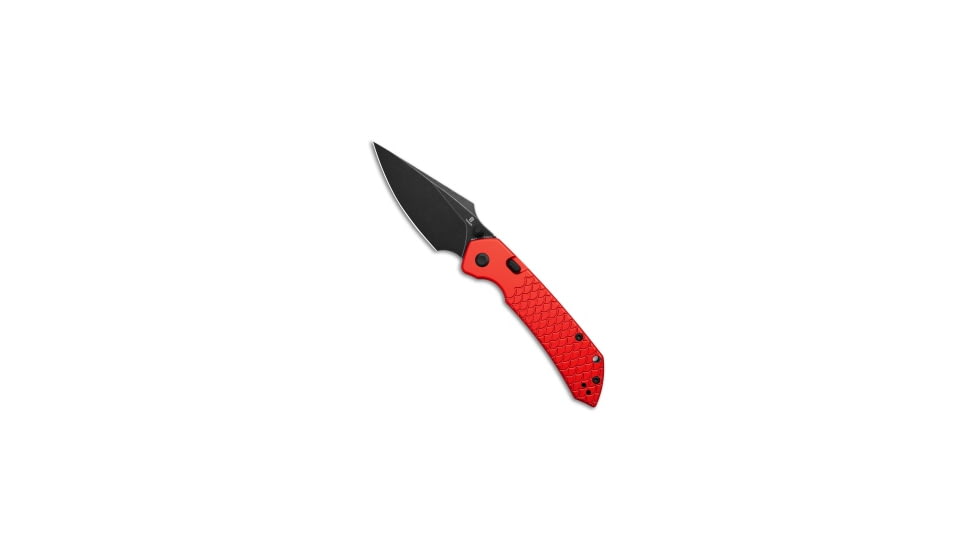 Tenable Knives Tenable Fenrir Top Folding Knife, 3.40in, Nitro V Steel, Harpoon Blade, Aluminum, Red Handle, Red/Black, 7.85 inch, BHQ-223404