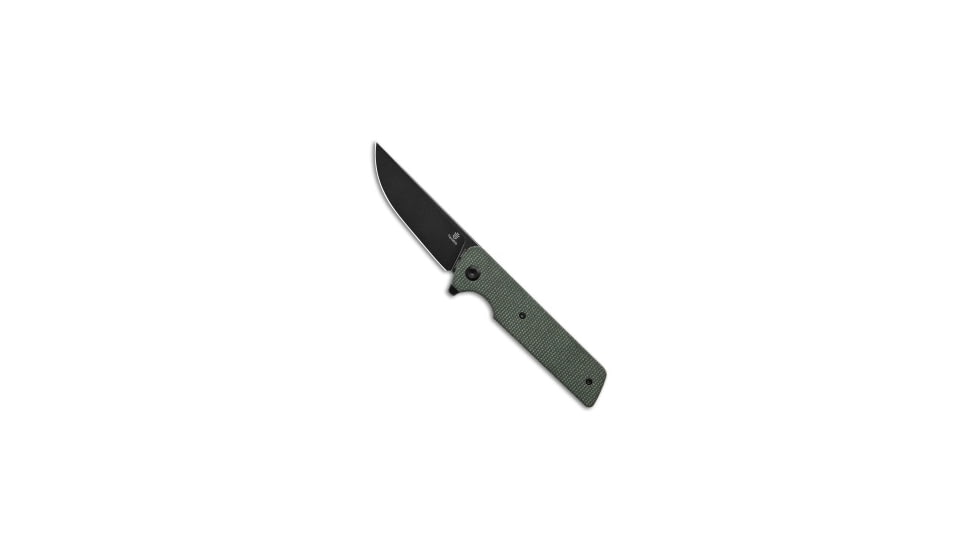 Tenable Knives Anomaly Folding Knife, 3.14in, Nitro V Steel, Micarta, Green Handle, Green/Black Gray, 7.29 inch, BHQ-206550